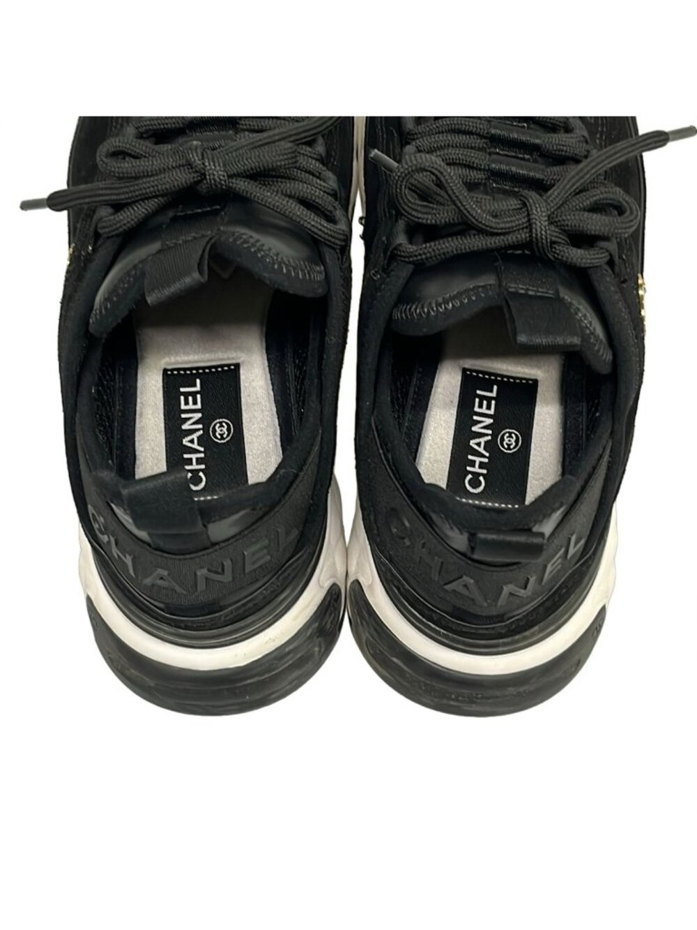★SOLD★ Chanel Sneakers 37 Black Leather - Picture 7 of 13
